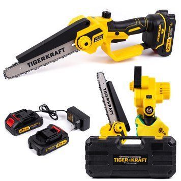 Акумуляторна міні-пилка TigerKraft PS 16 PRO (21V, 4Ah) Безщіткова пила Тайгеркрафт з шиною 20см для обрізання гілок PS 16 PRO фото