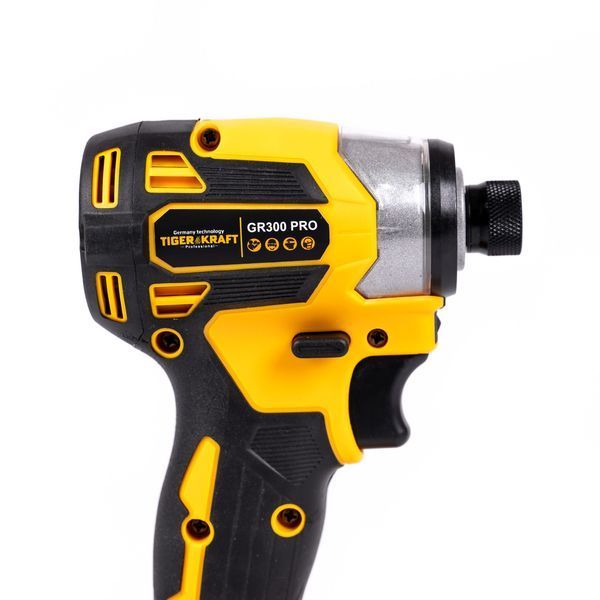 Винтоверт аккумуляторный TigerKraft GR300 PRO (21V, 3Ah, 200Нм) Бесщеточный ударный винтоверт Тайгеркрафт с 2 АКБ в комплекте  GR300 PRO фото