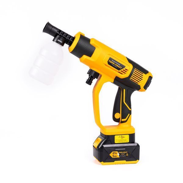 Акумуляторна міні-мийка TigerKraft WSH100 PRO (21V, 5Ah 36 Бар) Безщіткова мийка Тайгеркрафт з LED-дисплеєм та 2 АКБ WSH100 PRO фото