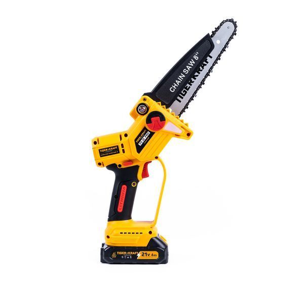 Акумуляторна міні-пилка TigerKraft PS 20 PRO (21V, 4Ah, шина 20см) Ланцюгова безщіткова АКБ пила Тайгеркрафт для гілок PS 20 PRO фото